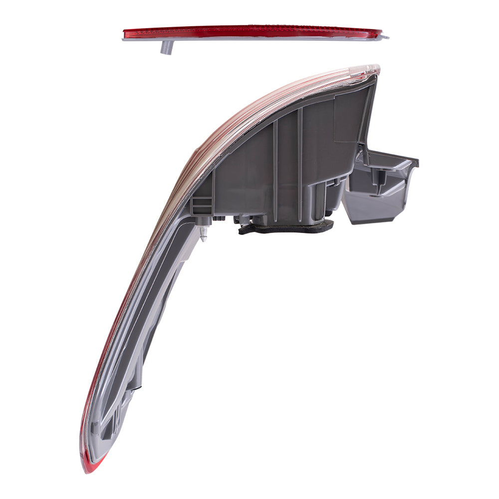 Brock Aftermarket Replacement Part Driver Side Tail Light Assembly Quarter Mounted & Rear Bumper Reflector Compatible with Toyota 2011-2014 Toyota Sienna EXCEPT SE