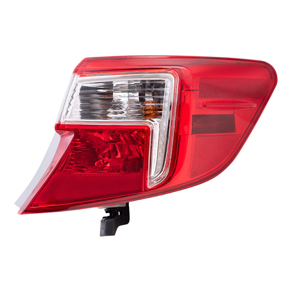 Brock Replacement Passengers Taillight Quarter Panel Mounted Tail Lamp Compatible with 12-14 Camry 81565-06470