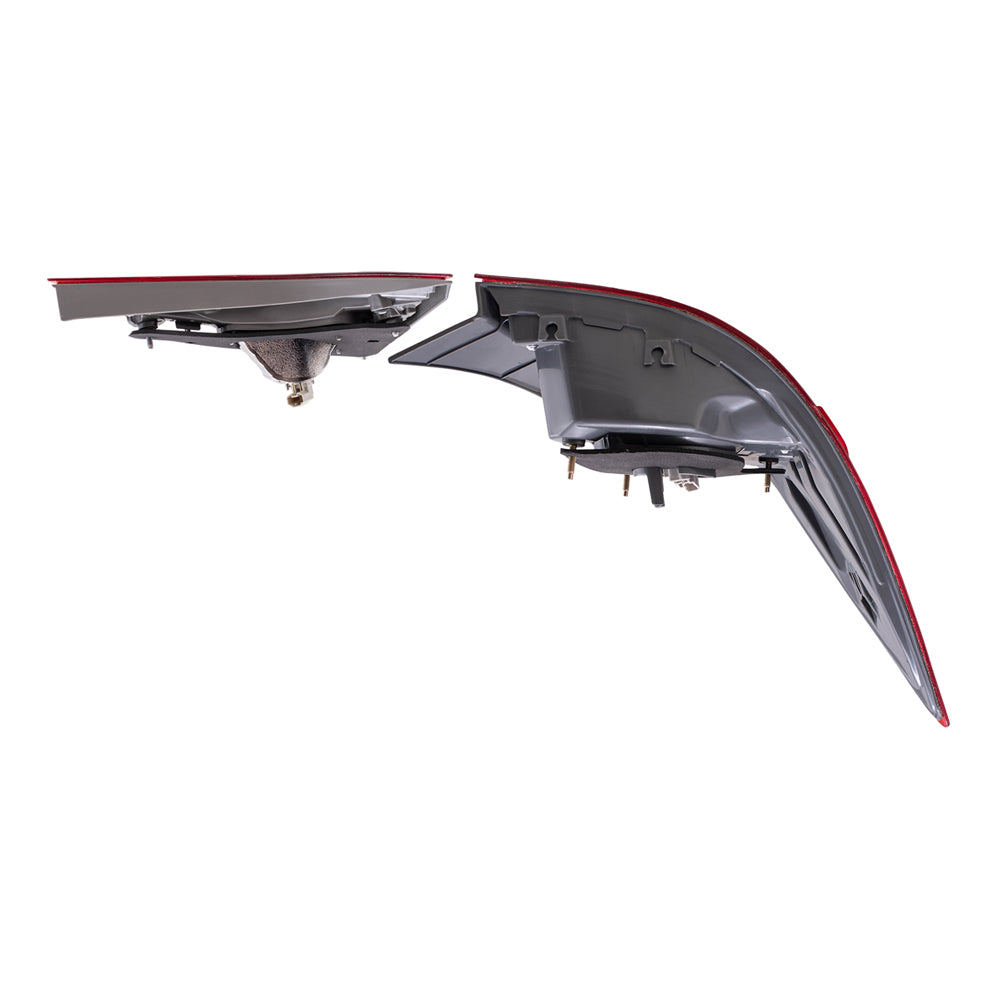 Brock Replacement Passenger Side Tail Lights Quarter Mounted and Lid Mounted Set Compatible with 2014-2016 Corolla