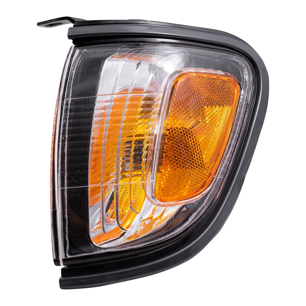 Brock Replacement Drivers Park Signal Corner Marker Light Lamp with Gray Trim Compatible with 2001-2004 Tacoma Pickup Truck 8162004070