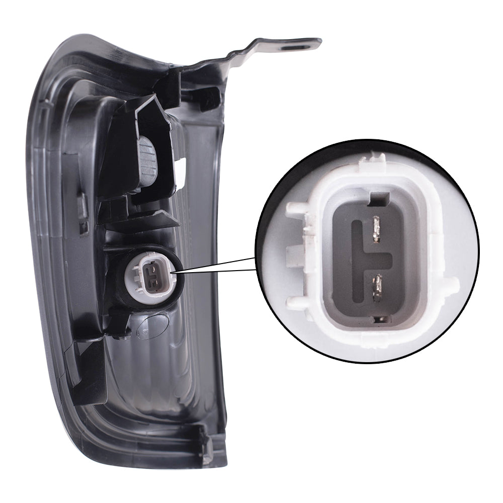 Brock Replacement Drivers Park Signal Corner Marker Light Lamp with Gray Trim Compatible with 2001-2004 Tacoma Pickup Truck 8162004070