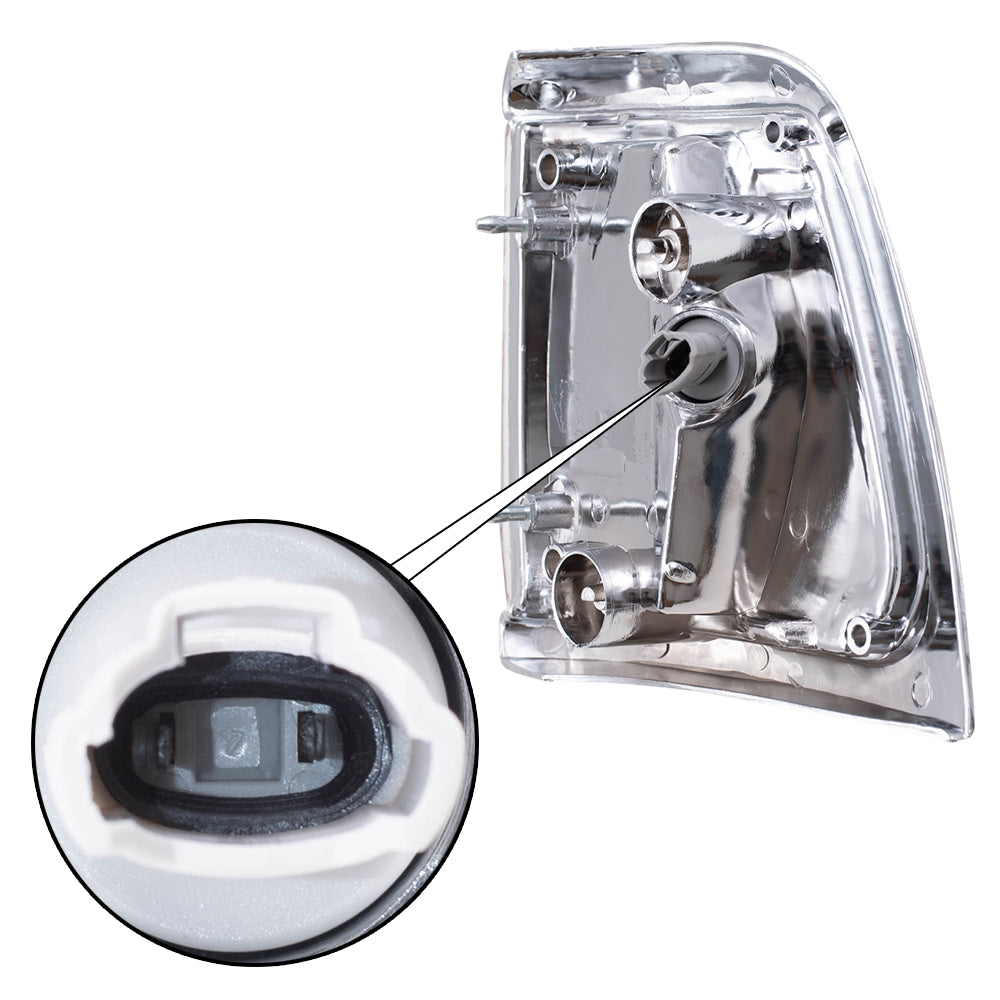 Park/Signal/Side Marker for 1989-1991 Pickup 2WD Chrome Trim for 8161089177 Right TO2521124