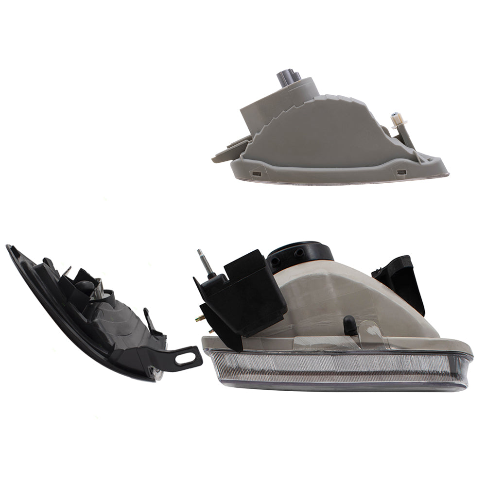 Brock Replacement 6 Pc Headlights and Signal Lights Compatible with 2001-2004 Tacoma