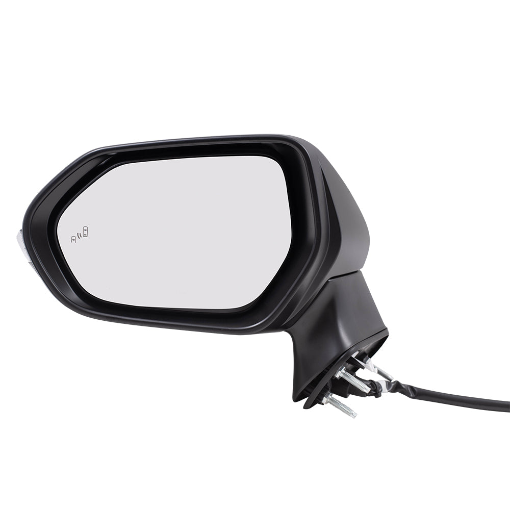 Brock Replacement Driver Side Power Mirror Paint to Match Black with Heat, Signal & Blind Spot Detection Compatible with 2019-2021 Corolla Hatchback & 2020 Corolla Sedan