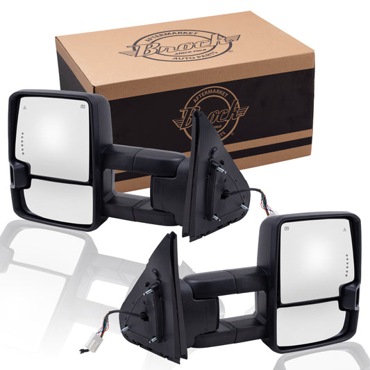 Power Mirror for 2007-2021 Tundra Extendable Clearance Lamp Performance Upgrade Blind Spot Detection Turn Signal Indicator Heated Set