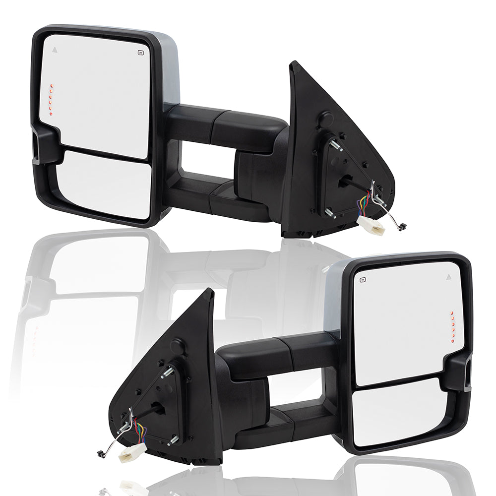 Power Mirror for 2007-2021 Tundra Extendable Clearance Lamp-Blind Performance Upgrad Blind Spot Detection Turn Signal Indicator Heated Set