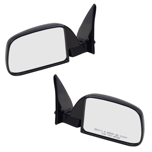 Brock Replacement Pair Set Manual Side View Mirrors Sail Mounted Compatible with Pickup without vent window 8794089147 8791089149