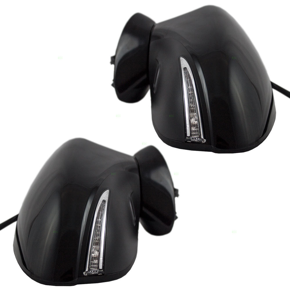 Brock Replacement Driver and Passenger Power Side View Mirrors Heated Signal Puddle Lamp Compatible with 2014-2018 IS350 87940-53700-C0 87910-53700-C0