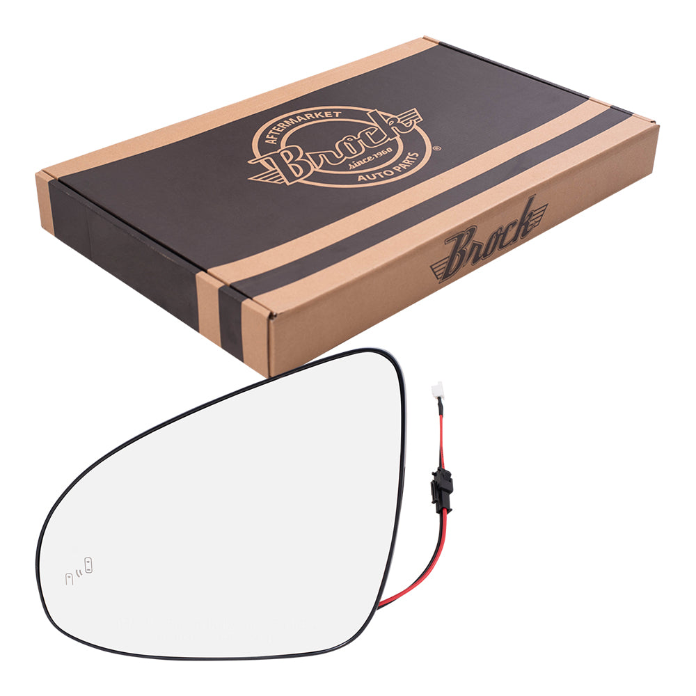 Mirror Glass with Base for 2012-2014 Camry Blind Spot Detection Heated 8794706010 Left TO1324131