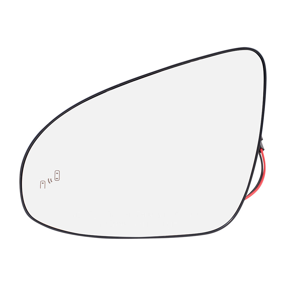 Mirror Glass with Base for 2012-2014 Camry Blind Spot Detection Heated 8794706010 Left TO1324131