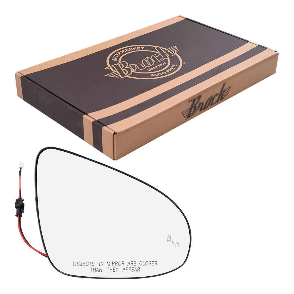 Mirror Glass with Base for 2012-2014 Camry Blind Spot Detection Heated 8791706010 Right TO1325131