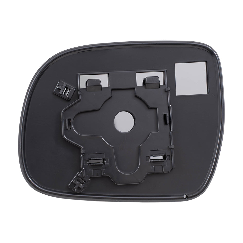 Brock Aftermarket Replacement Part Passenger Side Mirror Glass and Base without Heat Compatible with 2005-2011 Toyota Tacoma