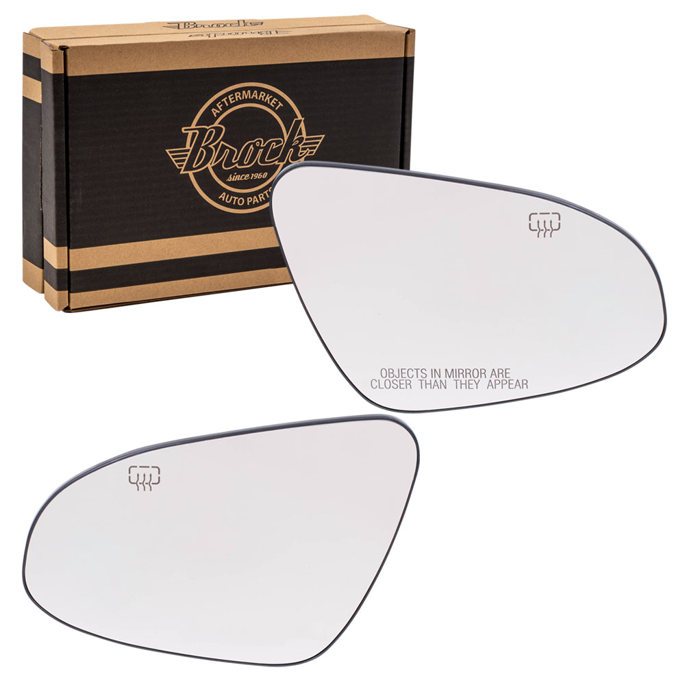 Mirror Glass with Base for 2014-2019 Corolla Heated for 2017-2018 Corolla iM 8796102F30 Set TO1324117