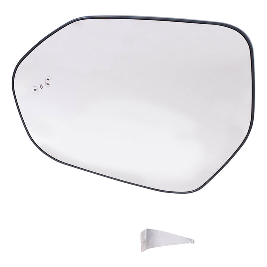 Mirror Glass with Base for 2018-2022 Camry Blind Spot Detection for 2019-2024 Corolla 8790706170 Left TO1324141