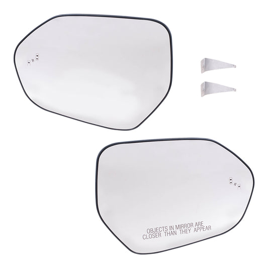 Mirror Glass with Base for 2018-2019 Camry Blind Spot Detection for 2019 Corolla for 2016-2018 Prius for 2016-2017 Prius V 8790706170 Set TO1324141