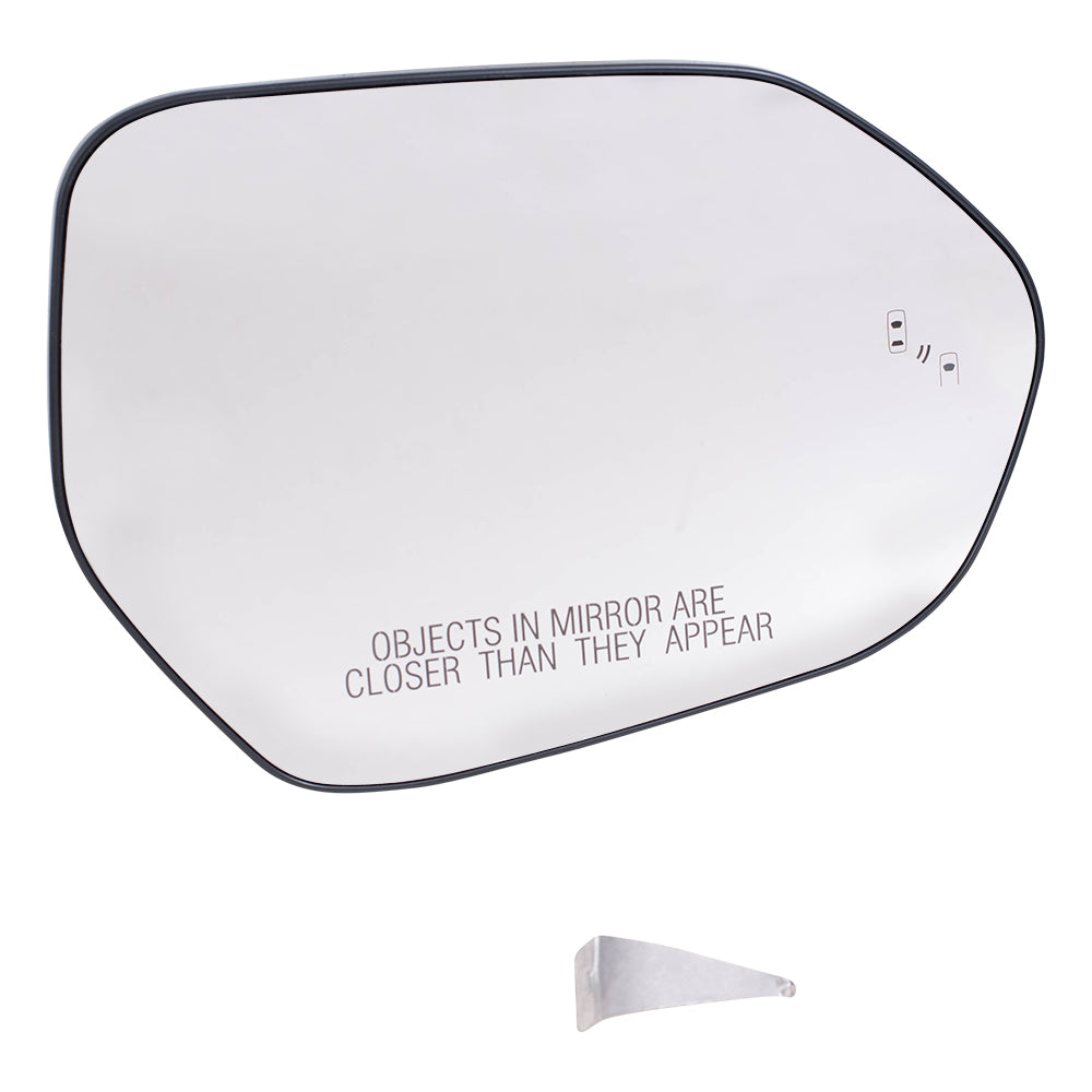 Mirror Glass with Base for 2018-2022 Camry Blind Spot Detection for 2019-2024 Corolla for 2016-2022 Prius for 2016-2017 Prius V 8790206190 Right TO1325141
