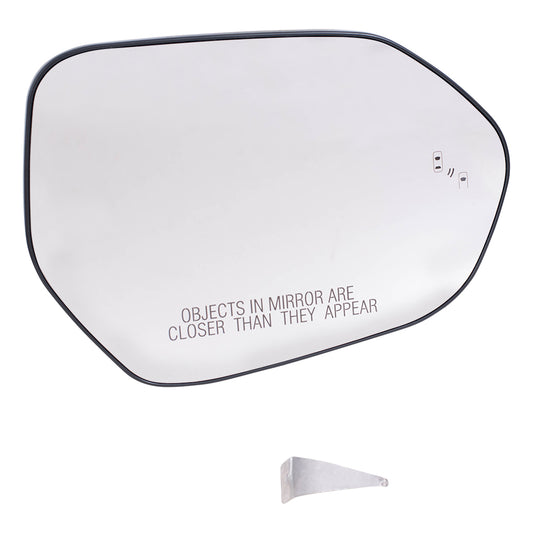 Mirror Glass with Base for 2018-2022 Camry Blind Spot Detection for 2019-2024 Corolla for 2016-2022 Prius for 2016-2017 Prius V 8790206190 Right TO1325141