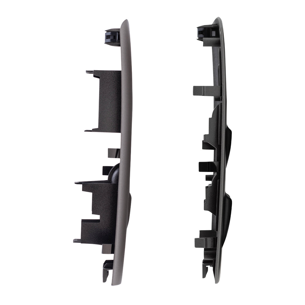 Brock Replacement Pair Front Power Window Switch Bezels Silver Compatible with 03-08 Matrix