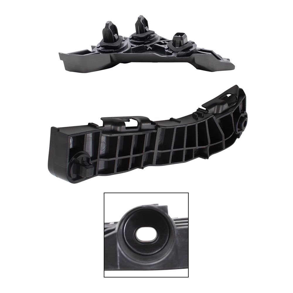 Brock Replacement Rear Driver Side, Side Bumper Support and Bumper Cover Retainer & Front Driver Side Bumper Bracket 3 Piece Set Compatible with 2007-2011 Camry & 2007-2011 Camry Hybrid