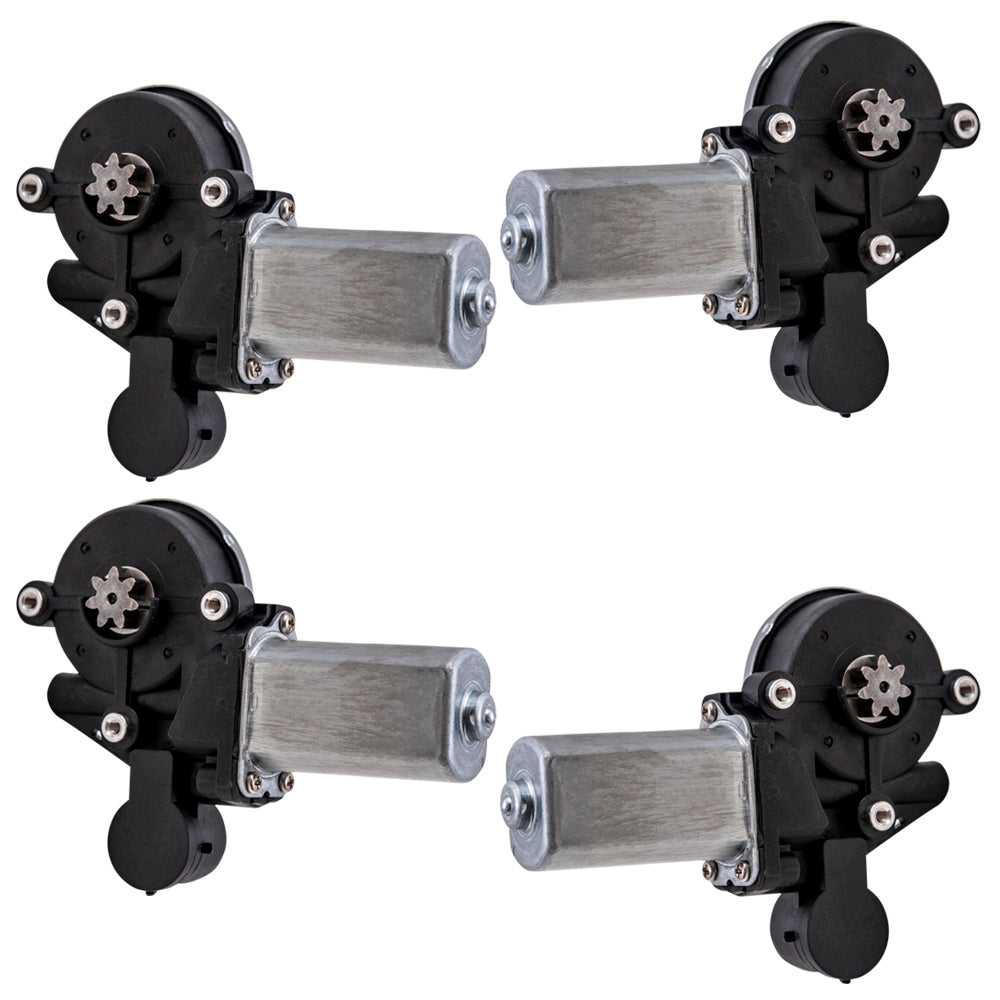Brock Aftermarket Replacement Power Window Motor With 2 Pin Connector 4 PC Set Compatible With 2002-2008 Toyota Models
