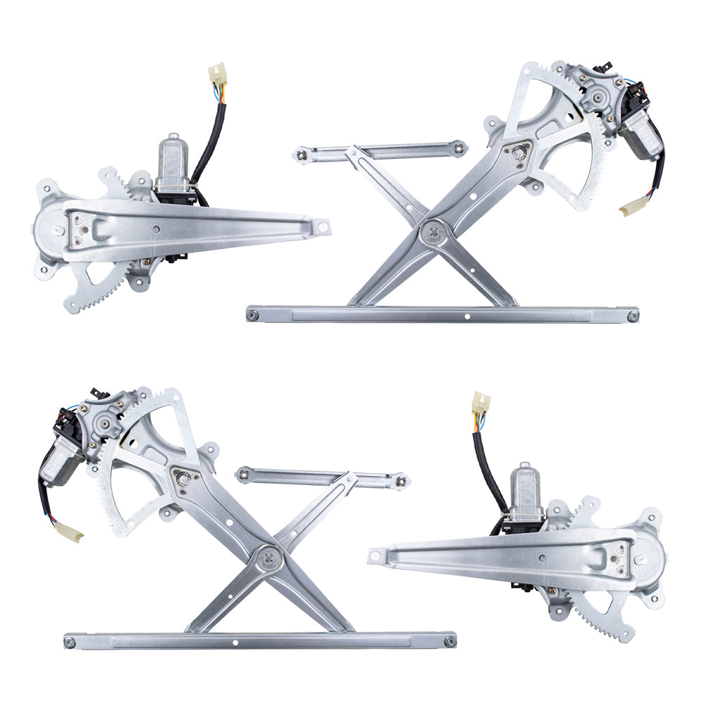 Brock Replacement Front and Rear Power Window Regulators with Motors Compatible with 02-03 ES300 ES330