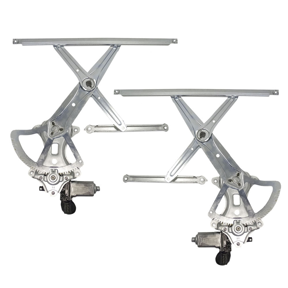 Brock Replacement Driver and Passenger Power Front Window Lift Regulators & Motors Assemblies Compatible with 05-15 Pickup 6980204040 6980104040