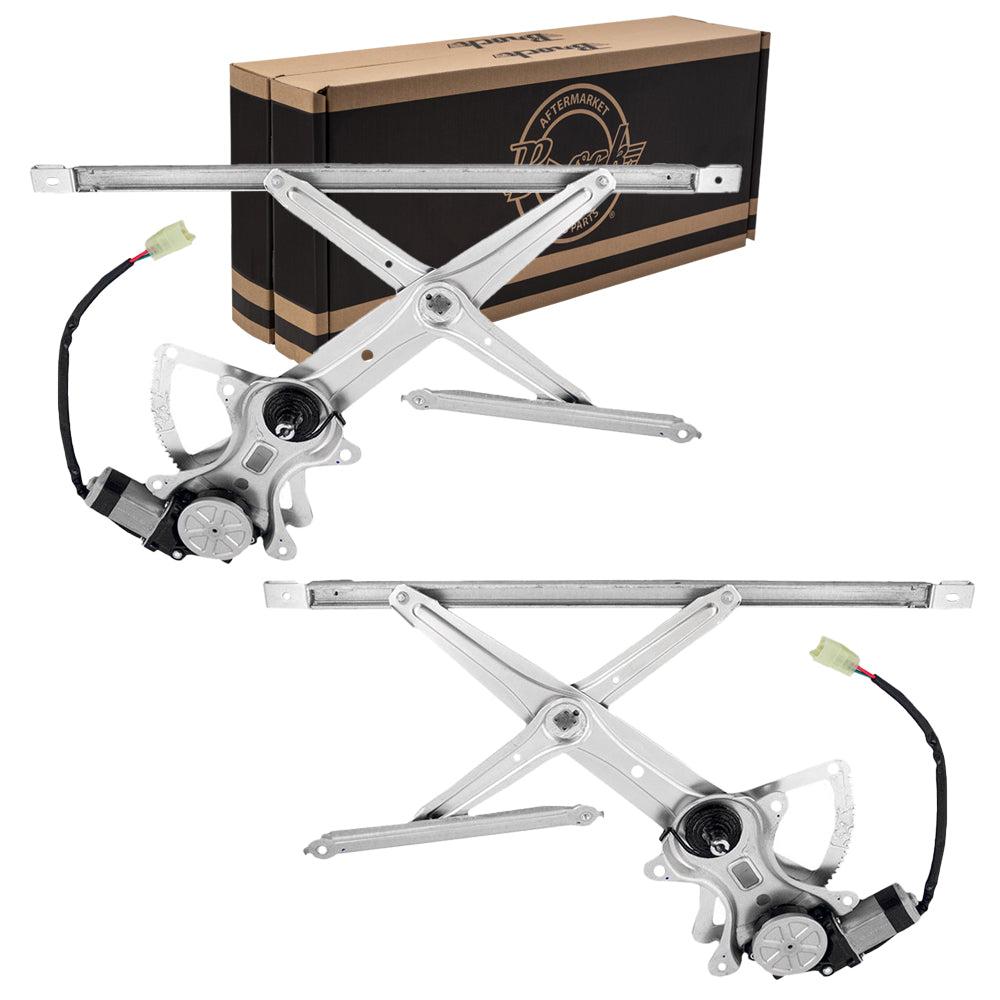 Brock Replacement Driver and Passenger Front Power Window Lift Regulators & Motors Assemblies Compatible with 02-06 Camry (built in USA) 69802AA030 85710AA050