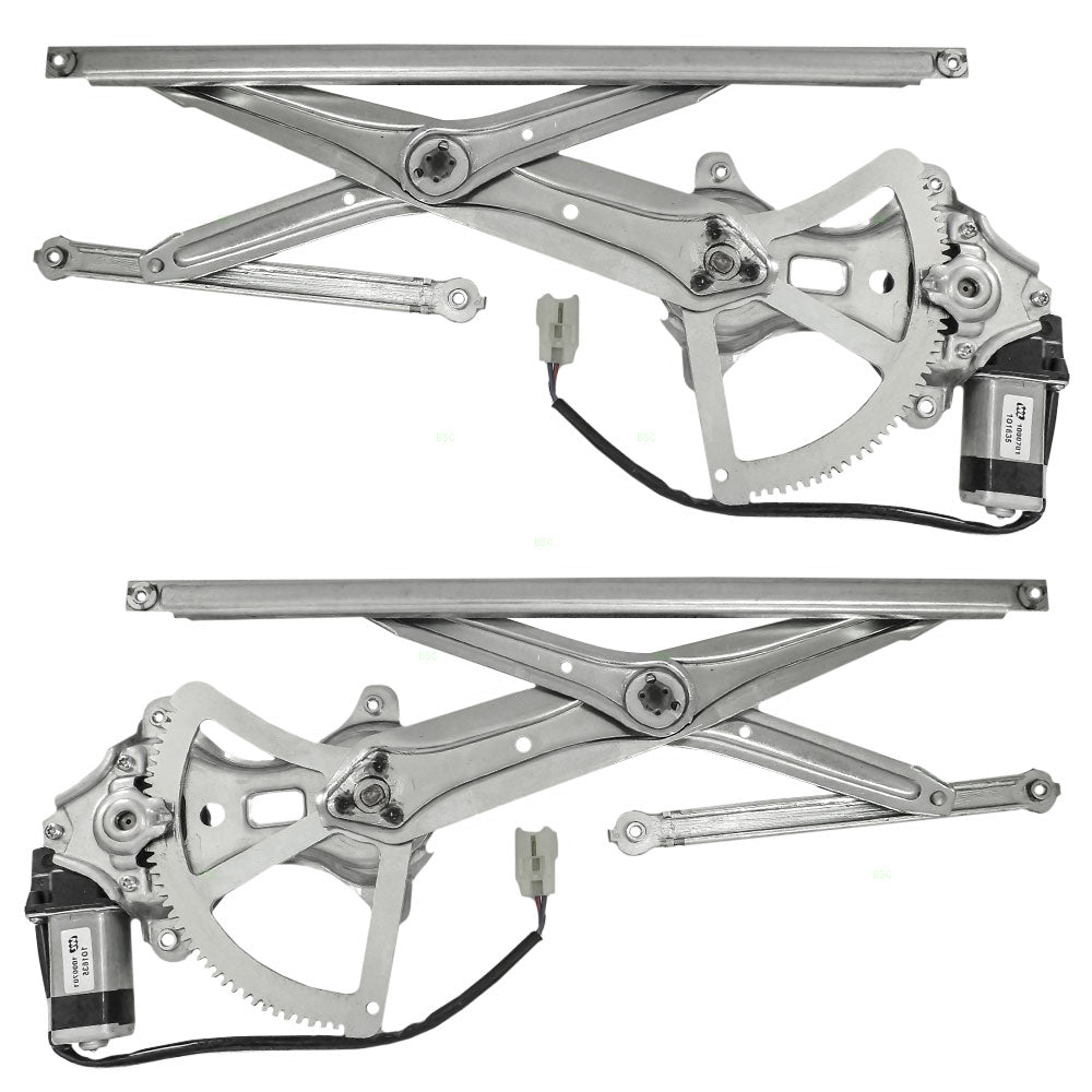 Brock Replacement Driver and Passenger Front Power Window Lift Regulators & Motor Assemblies Compatible with 03-08 Corolla 6982002170 6981002170