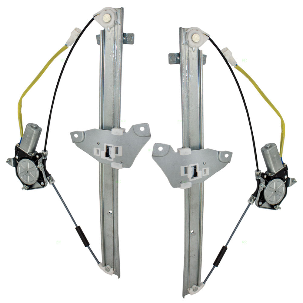 Brock Replacement Driver and Passenger Front Power Window Lift Regulators & Motors Assemblies Compatible with 96-00 SUV 69820-42041 69810-42041