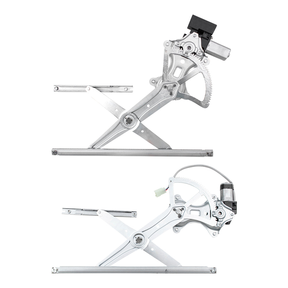 Brock Replacement Pair Set Front Power Window Lift Regulators with Motors Assemblies Compatible with 2001-2007 Highlander Hybrid 85720-42080 85720-42080