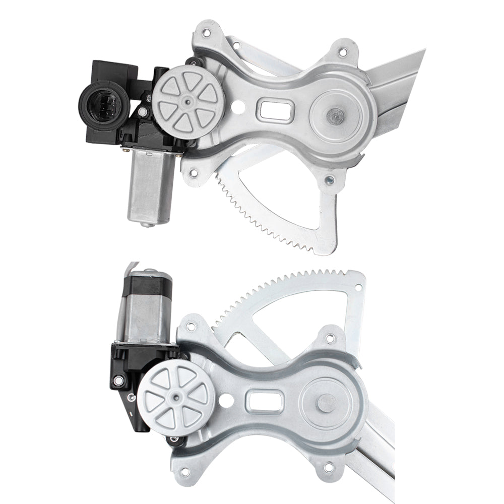 Brock Replacement Pair Set Front Power Window Lift Regulators with Motors Assemblies Compatible with 2001-2007 Highlander Hybrid 85720-42080 85720-42080