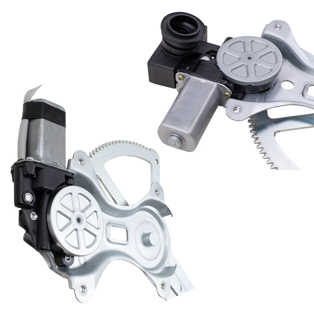 Brock Replacement Pair Set Front Power Window Lift Regulators with Motors Assemblies Compatible with 2001-2007 Highlander Hybrid 85720-42080 85720-42080