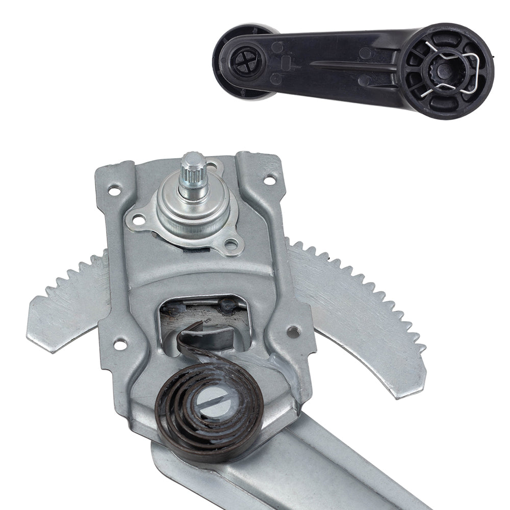 Brock Replacement Manual Window Regulators with Crank Handles Compatible with 84-89 4Runner
