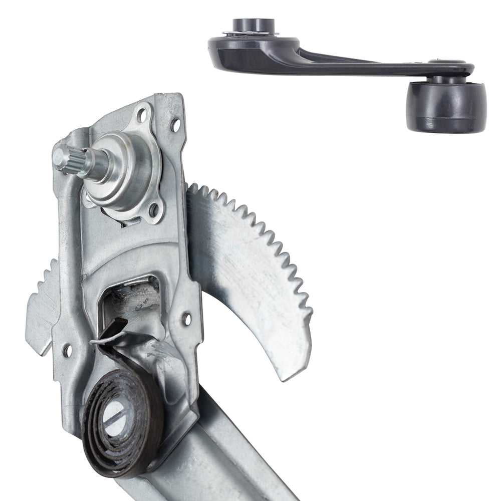 Brock Replacement Manual Window Regulators with Crank Handles Compatible with 84-89 4Runner