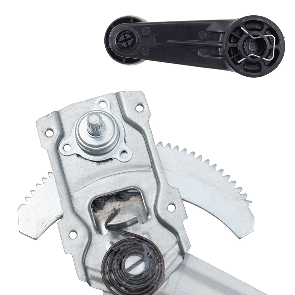 Brock Replacement Manual Window Regulators with Crank Handles Compatible with 84-89 4Runner with Vent Window