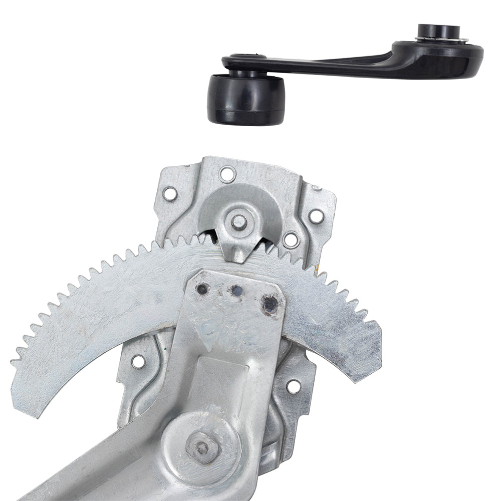 Brock Replacement Manual Window Regulators with Crank Handles Compatible with 84-89 4Runner with Vent Window
