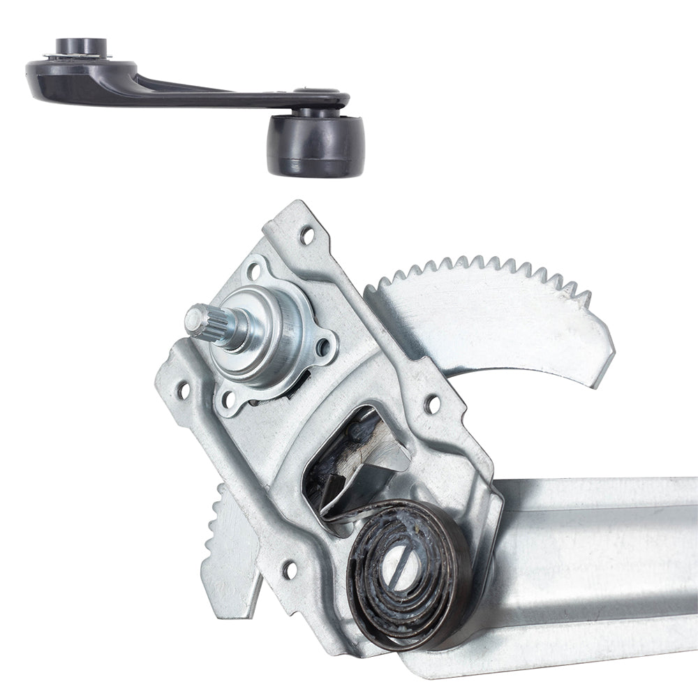 Brock Replacement Manual Window Regulators with Crank Handles Compatible with 84-89 4Runner with Vent Window