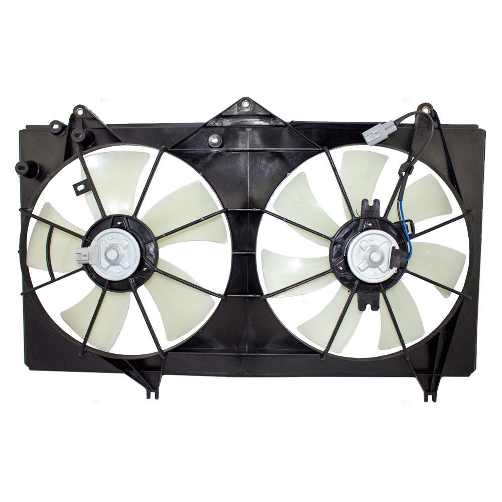 Brock Replacement Dual Cooling Fan Assembly Compatible with 2002-2006 Camry 2002-2008 Matrix 16363-27040