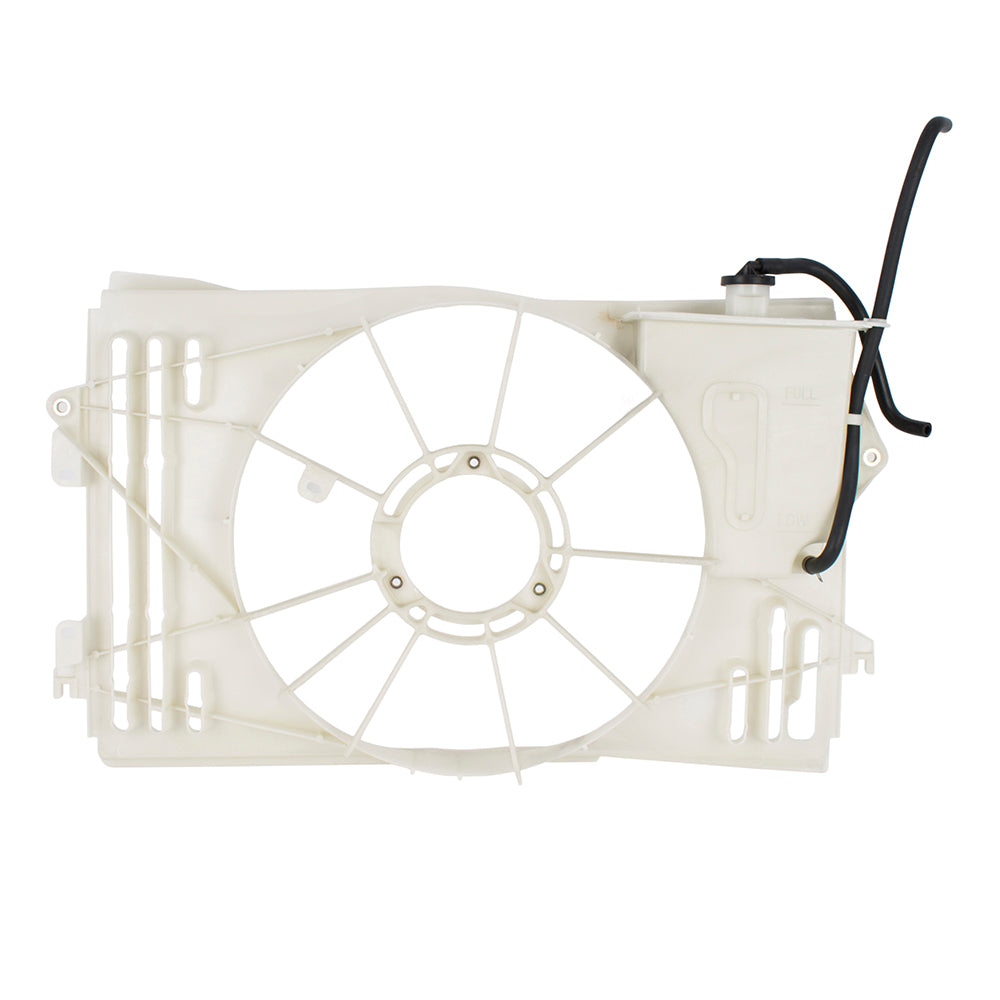 Brock Replacement Cooling Fan Shroud with Radiator Overflow Reservoir Compatible with 2003-2008 Corolla Matrix