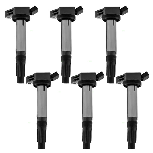 Brock Replacement 6 Piece Set of Six Ignition Spark Plug Coils Compatible with Camry Avalon Highlander RAV4 Sienna Venza 90919-A2007