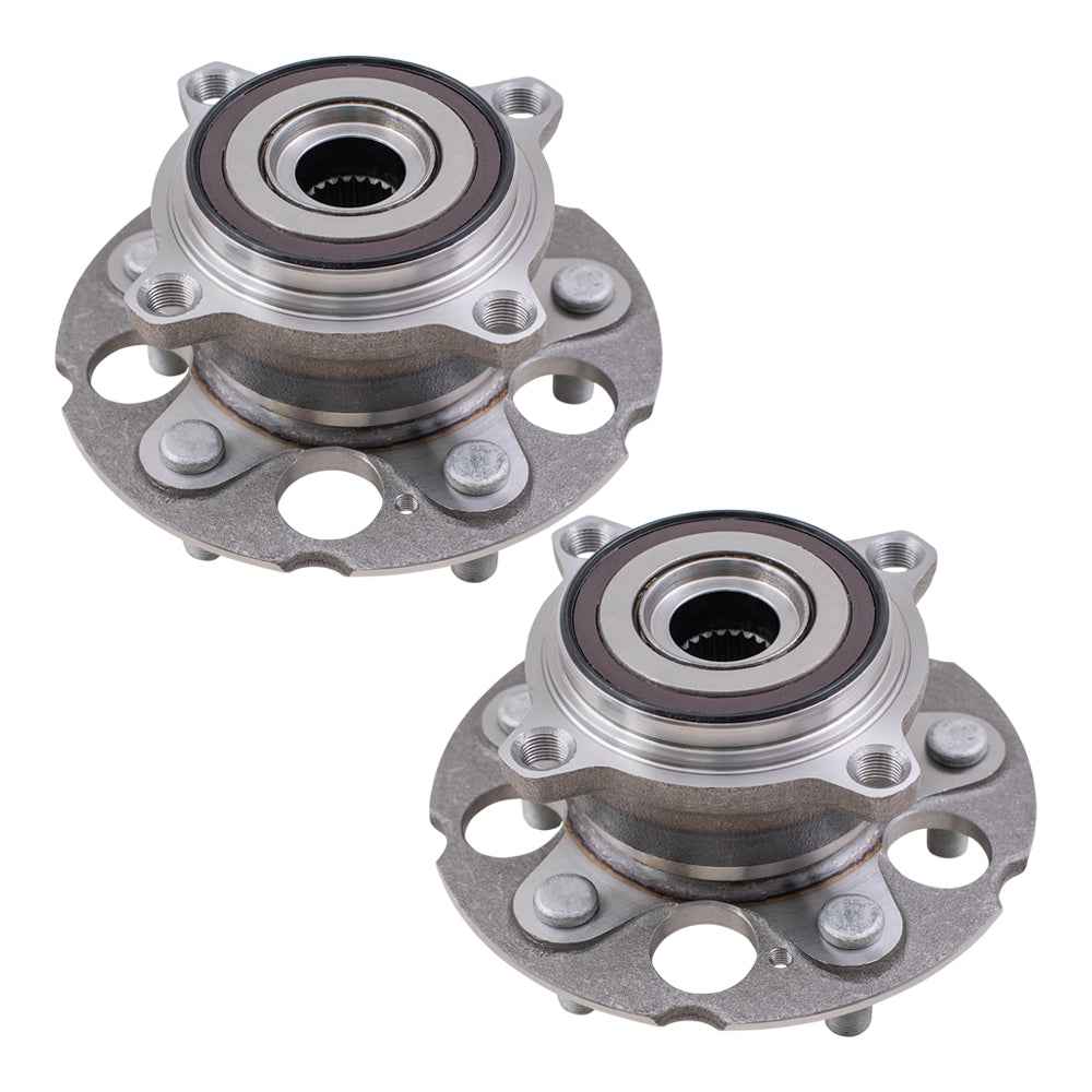 Brock Replacement Set Rear Hubs with Wheel Bearings Compatible with 2012-2016 CR-V with All-Wheel Drive