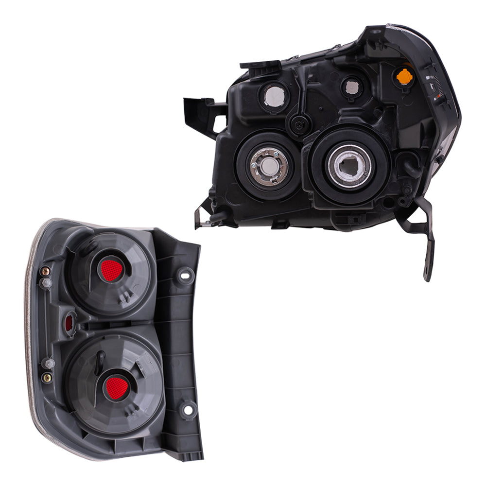 Brock Replacement Halogen Headlights and Tail Lights Compatible with 2006 2007 2008 Pilot