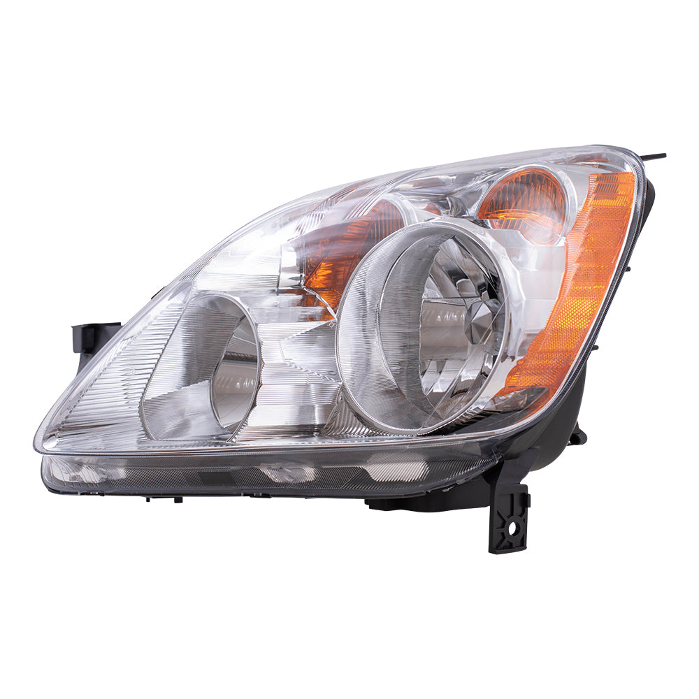 Brock Replacement Drivers Headlight Headlamp Compatible with 05-06 CR-V SUV 33151S9AA11