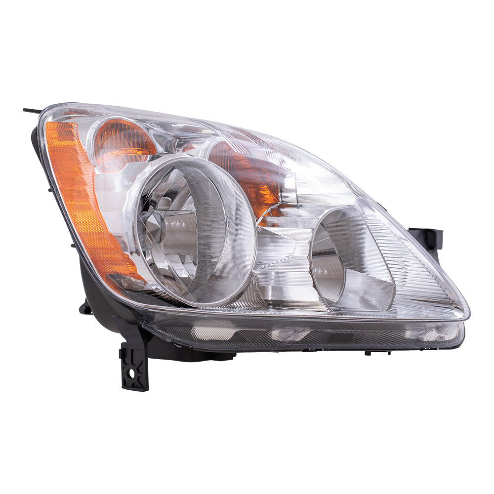 Brock Replacement Passengers Headlight Headlamp Compatible with 05-06 CR-V SUV 33101S9AA11