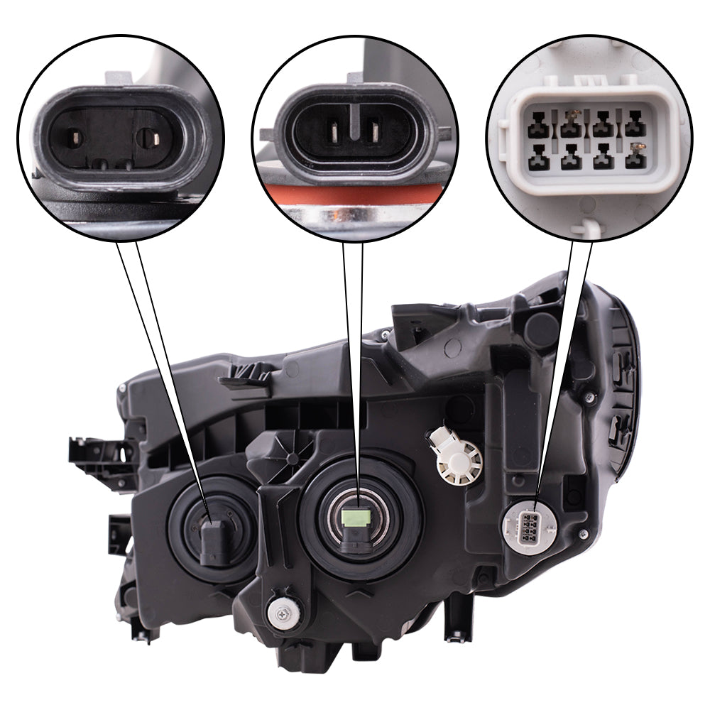 Headlight for 2016-2020 Pilot w/o Daytime Running Lights 2017-2020 Ridgeline 33150TG7A02 Set