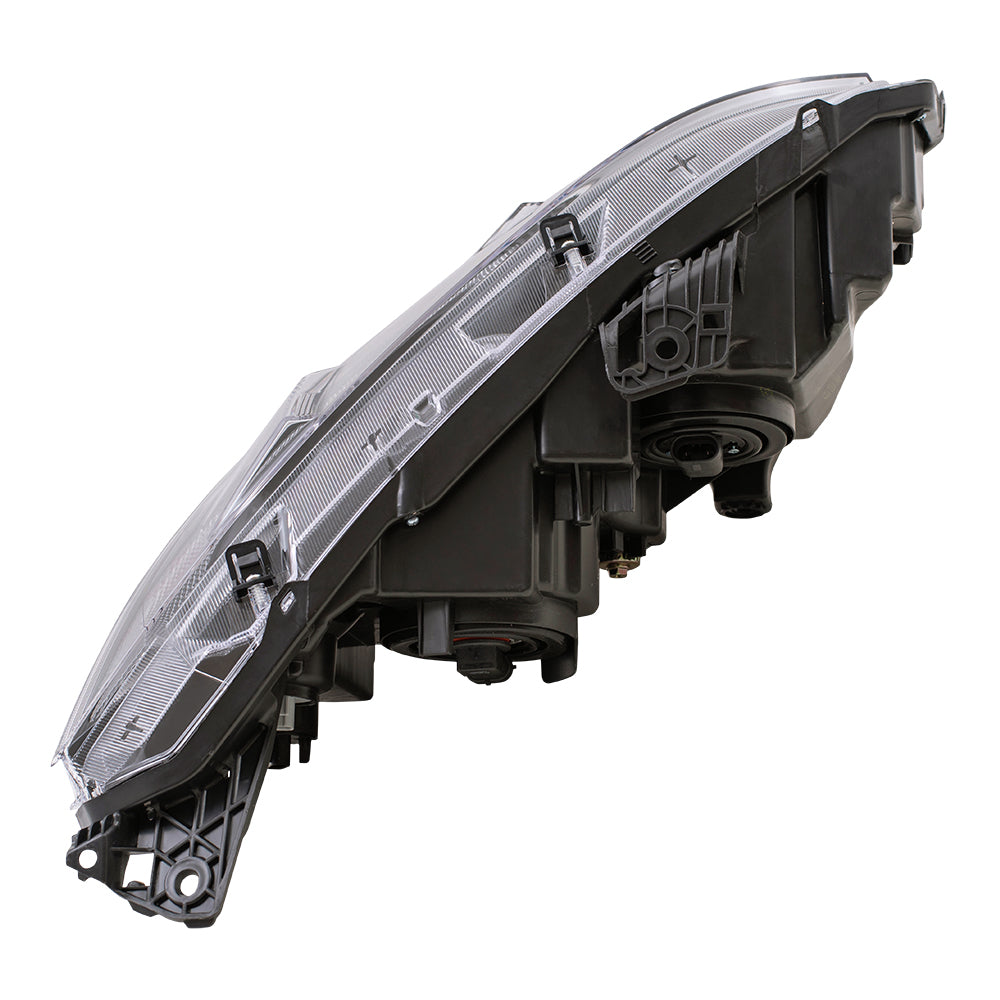 Brock Replacement Driver Halogen Headlight with Black Bezel Compatible with 2019 2020 Civic