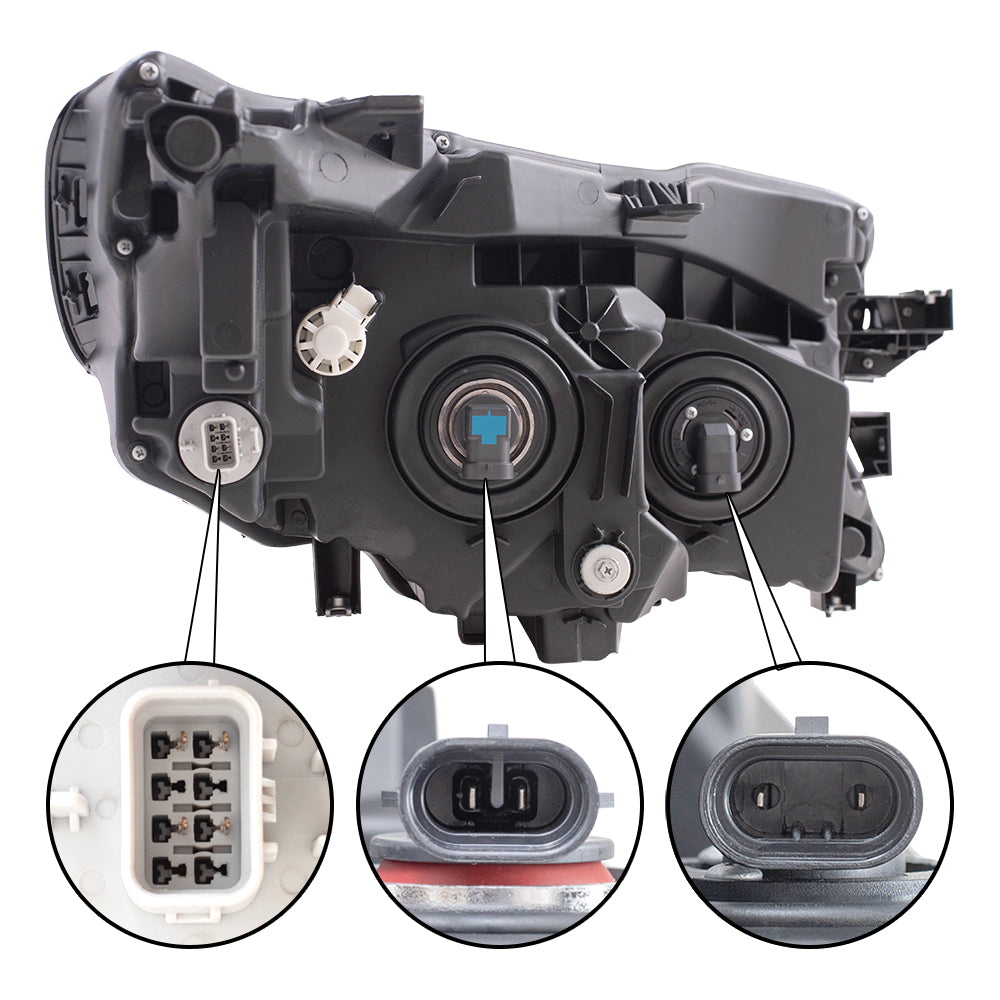 Headlight for 2016-2020 Pilot w/ LED Daytime Running Lights 2017-2020 Ridgeline 33150TG7A12 Left