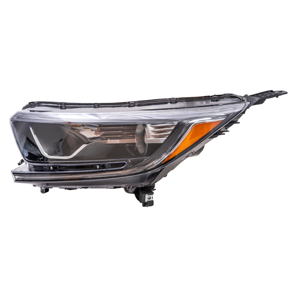Brock Aftermarket Replacement Driver Left Halogen Combination Headlight Assembly With Side Cover Bracket Compatible With 2017-2021 Honda CR-V North America Built