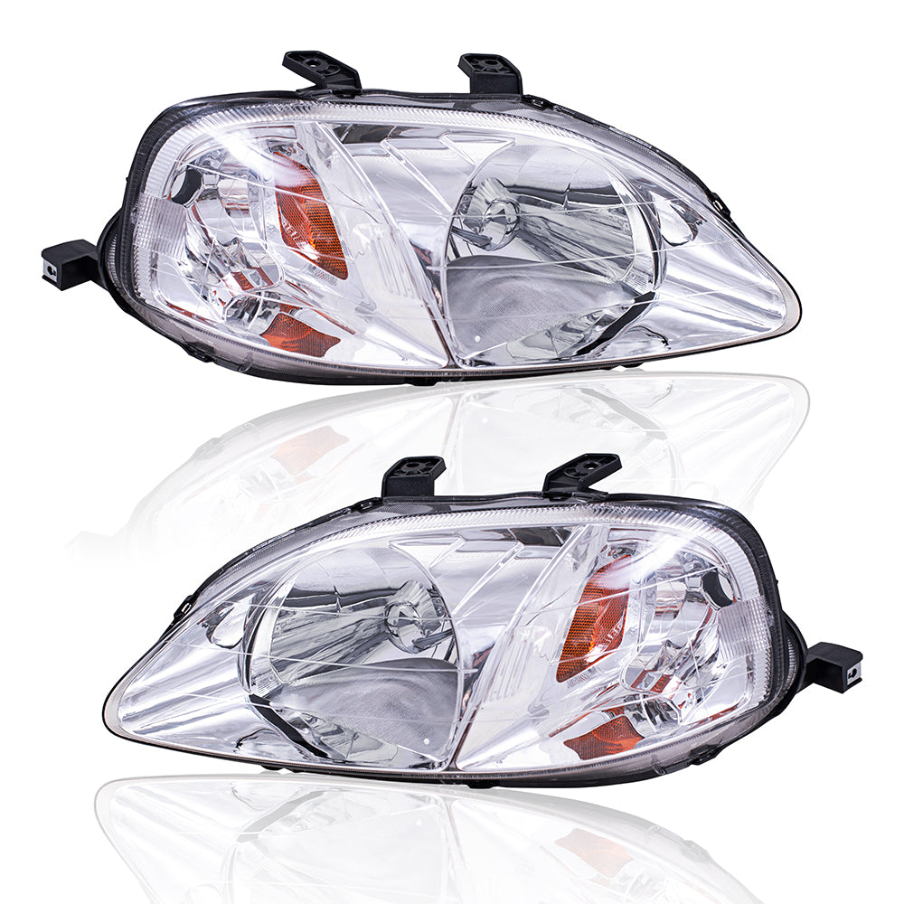 Headlight for 1999-2000 Civic 33101S01A02 Set