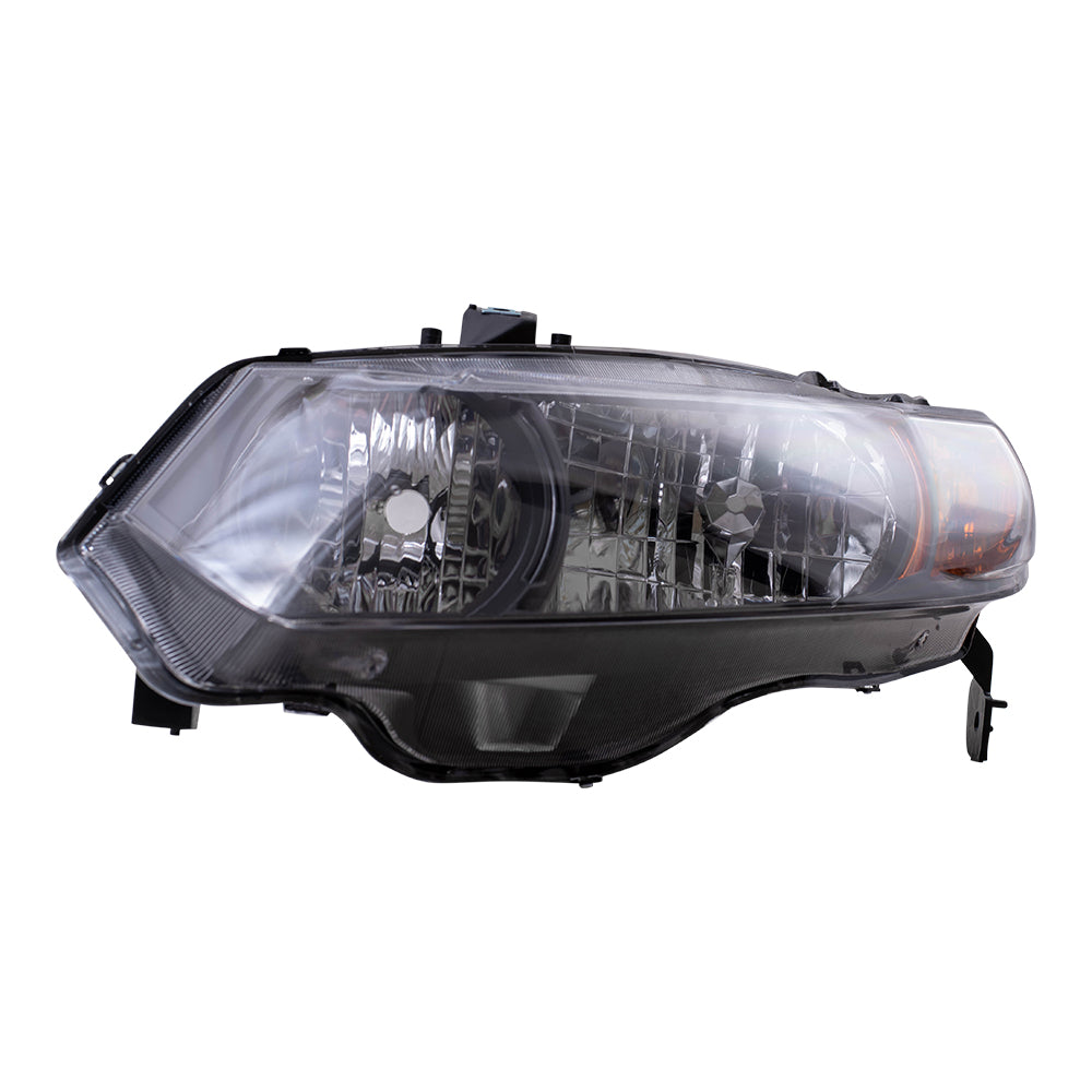 Headlight for 2006-2011 Civic Coupe w/ Black Bezel Amber Park Lens 33151SVAA01 Left
